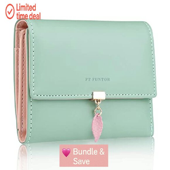 RFID Blocking Tri-Fold Wallet with ID Window and Zipper Pocket - Picture 2 of 7